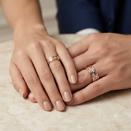 Tenacious Diamond Couple Rings