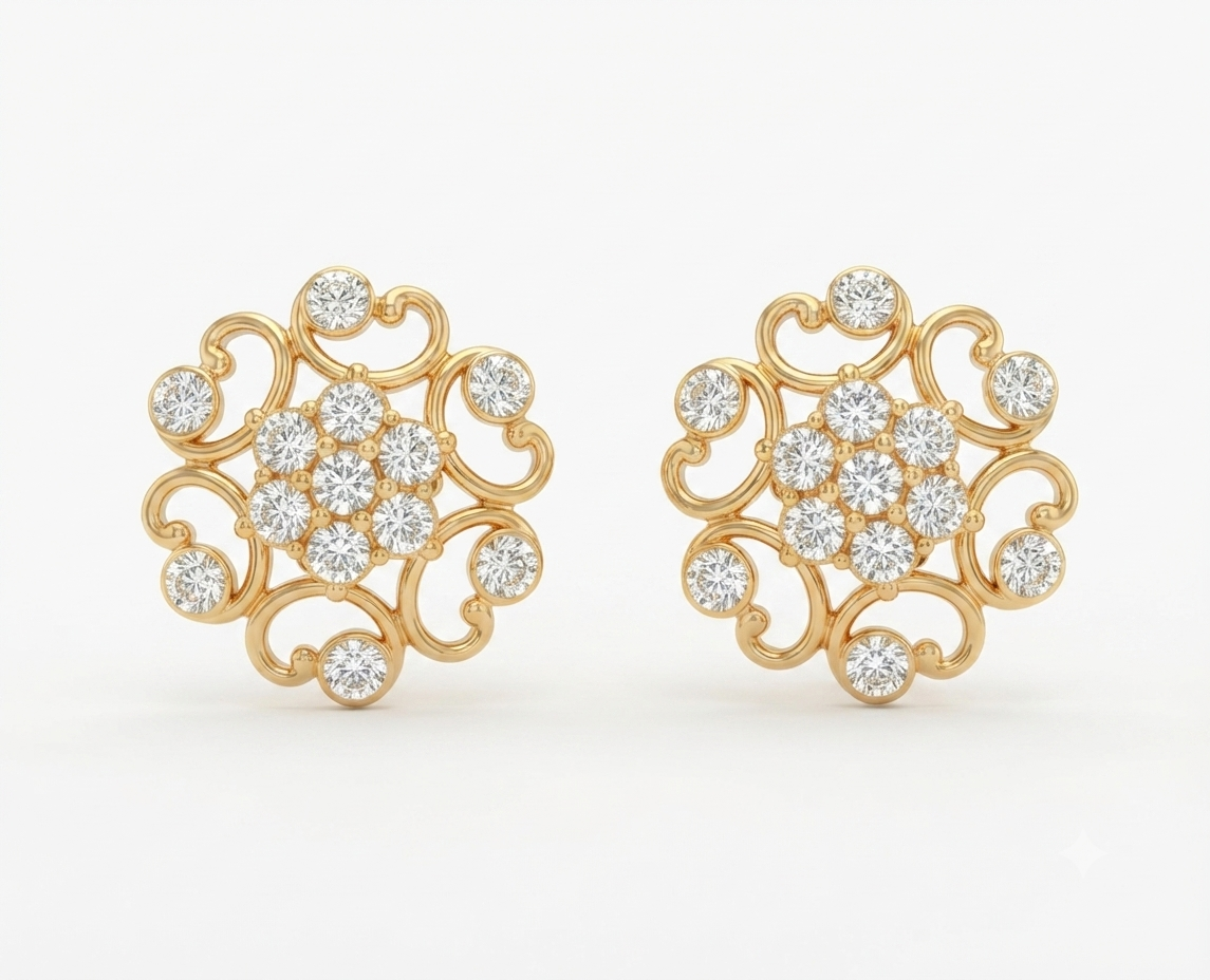 Mayil Viragu Diamond Stud