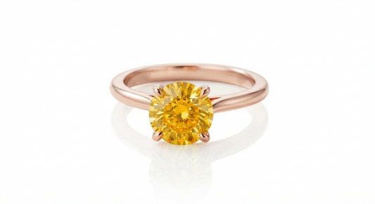 Yellow Diamond Solitaire Ring