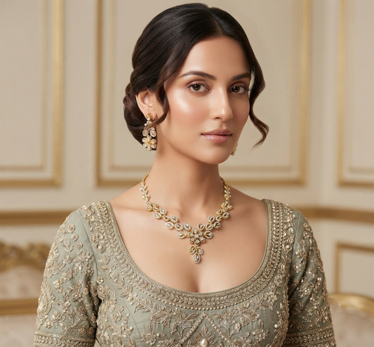 Itinerant Leaf Diamond Set