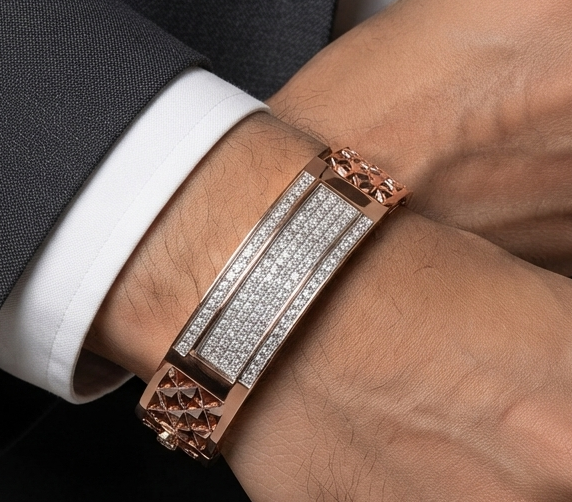 Lattice Diamond Men's Kada