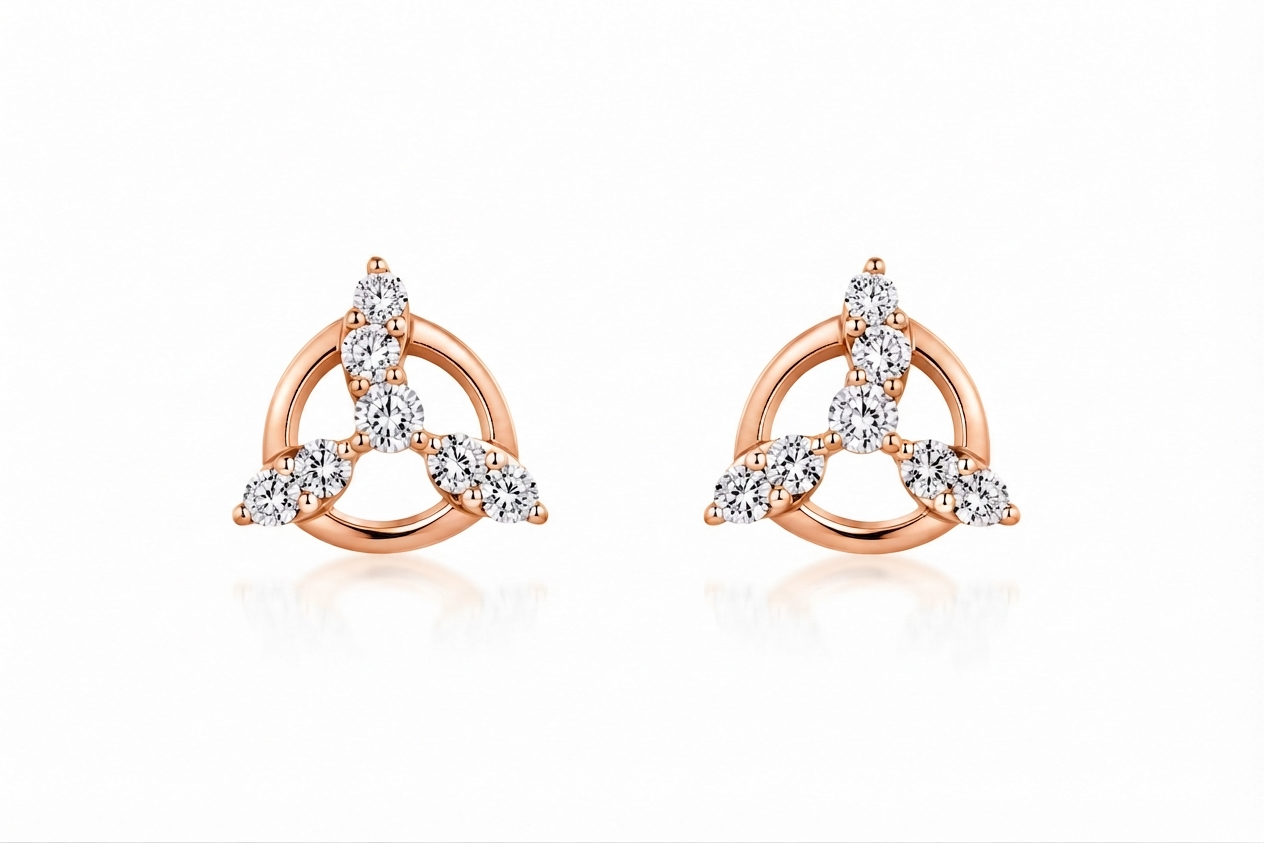 Trinity Glow Diamond Studs