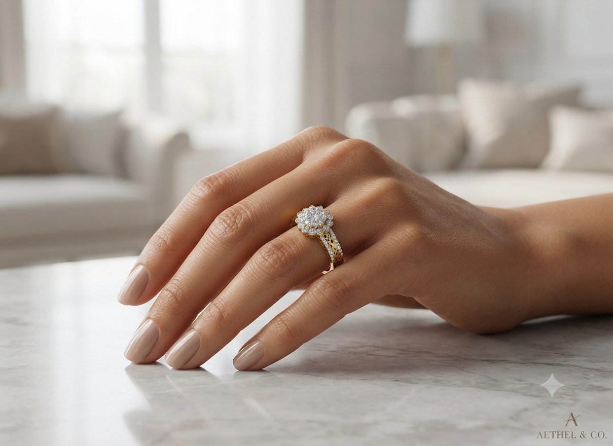 Ava Floral Diamond Ring