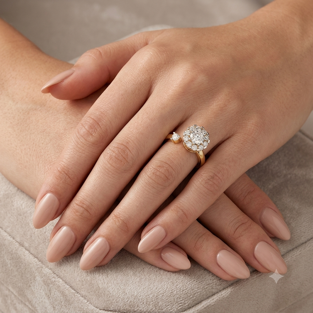 Dazzle Round Halo Diamond Ring