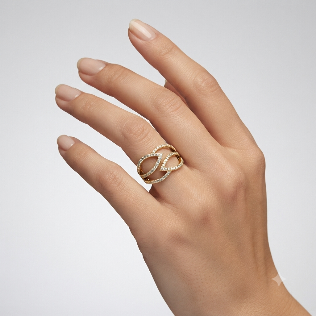 Celestial Ribbon Diamond RIng