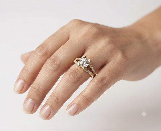 Flora Royale Solitaire RIng