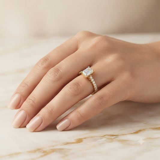 Princess-Cut Solitaire Diamond Ring