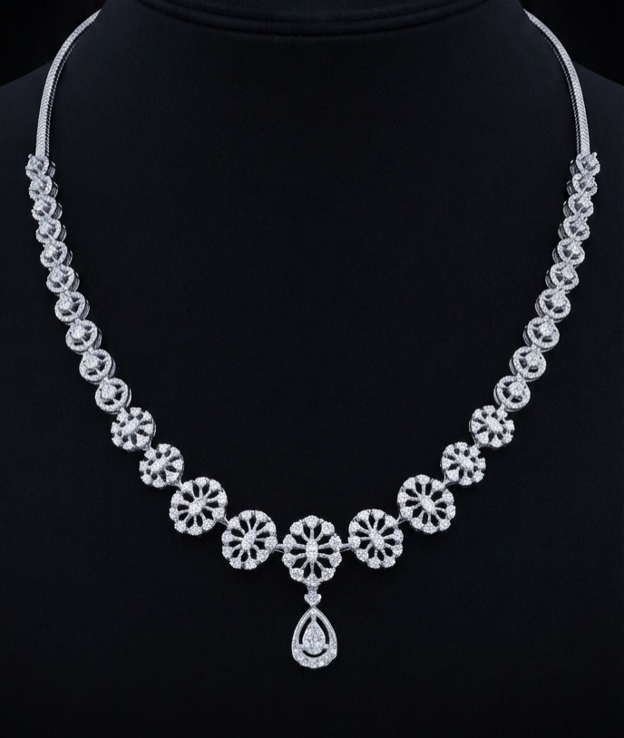 Blushing Blossom Diamond Necklace