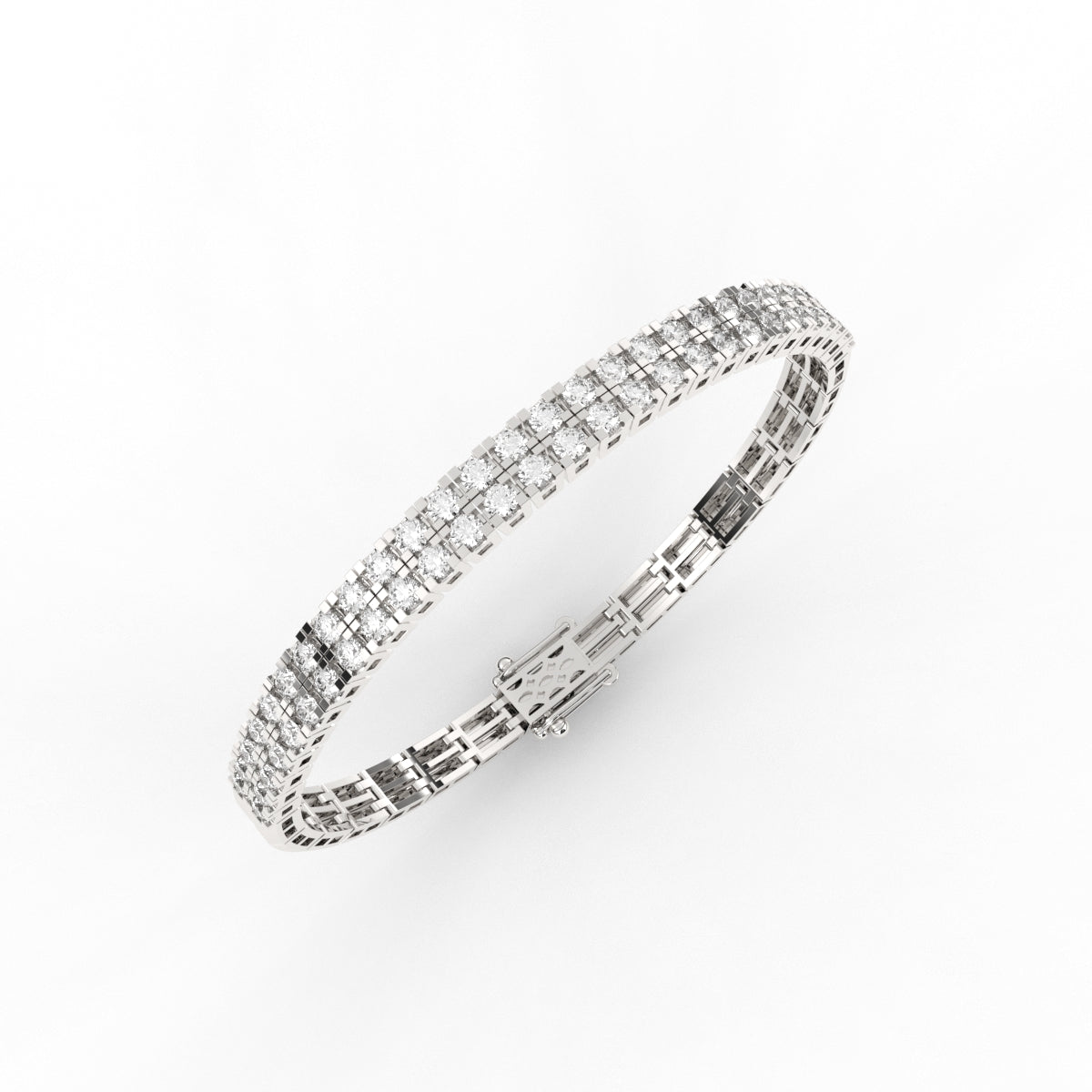 Two Line Tennis Sparkling Diamond Bracelet