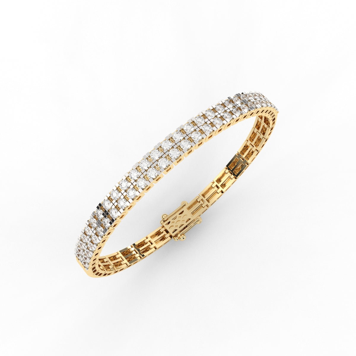 Two Line Tennis Sparkling Diamond Bracelet