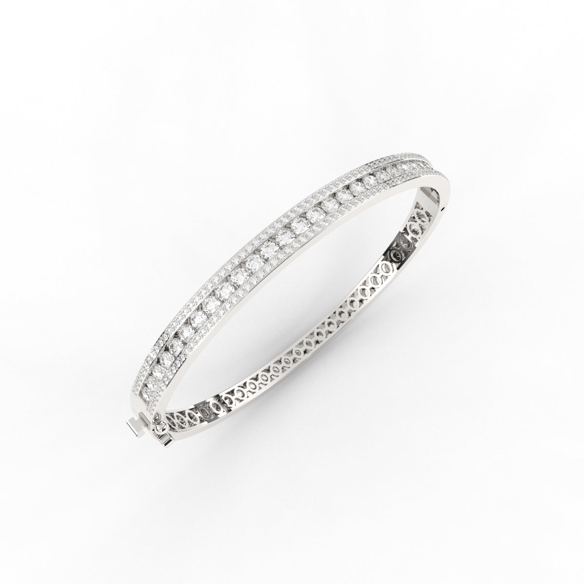 Three Line Tennis Sparkling Diamond Bracelet