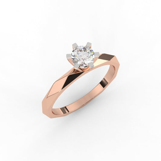 Charming Round Solitaire Ring