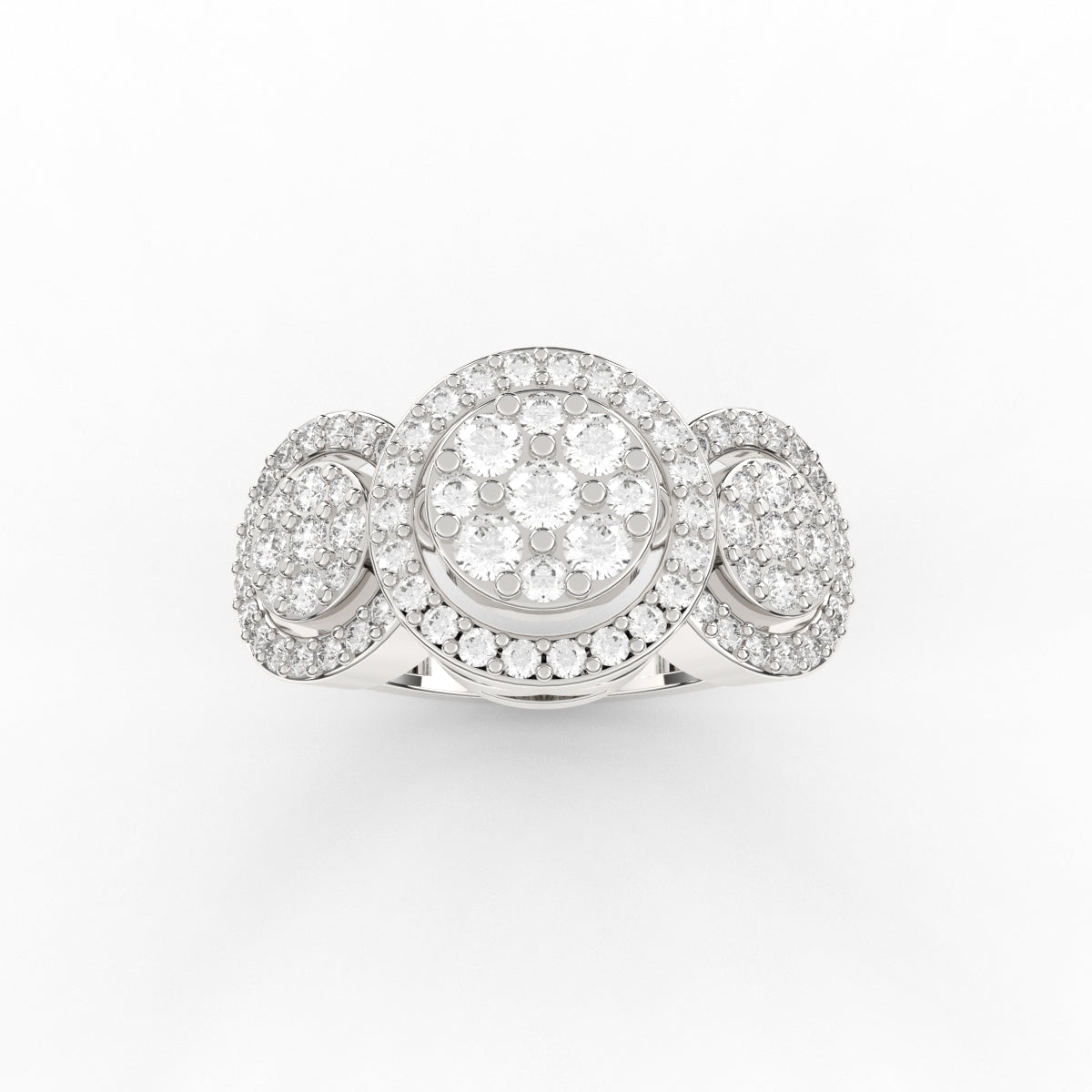 Imperia Round Pave Diamond Ring