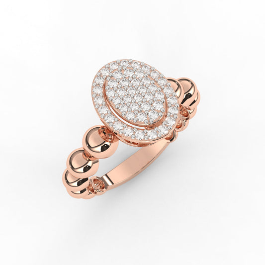 Ball Oval Diamond Ring