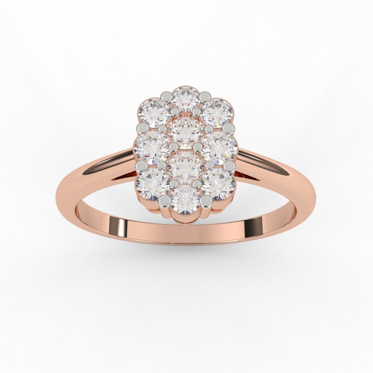 Trendy Diamond Cluster Ring