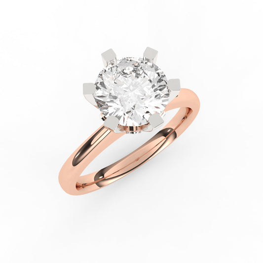 Six Prongs Solitaire Diamond Ring