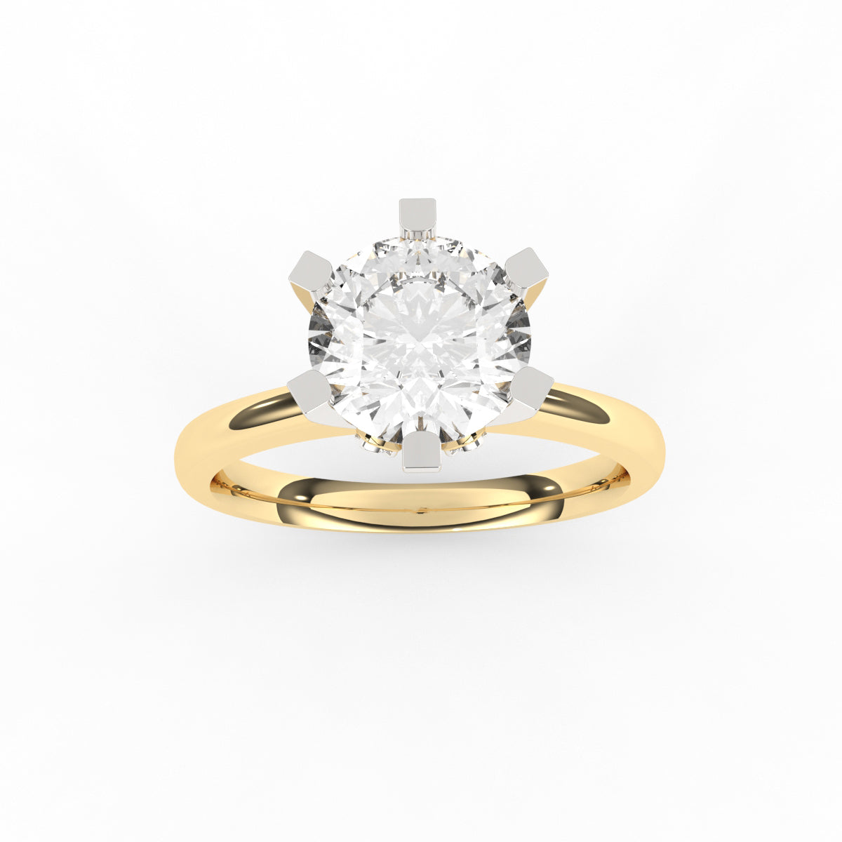 Six Prongs Solitaire Diamond Ring