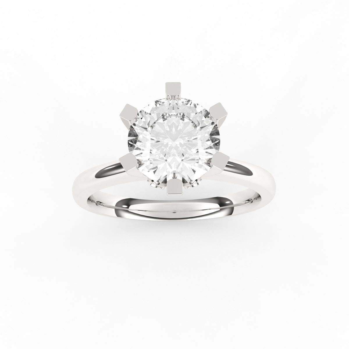 Six Prongs Solitaire Diamond Ring