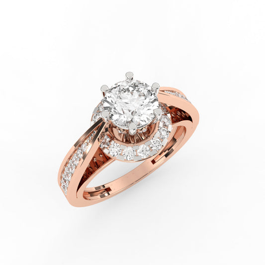 Accent Pave Diamond Ring