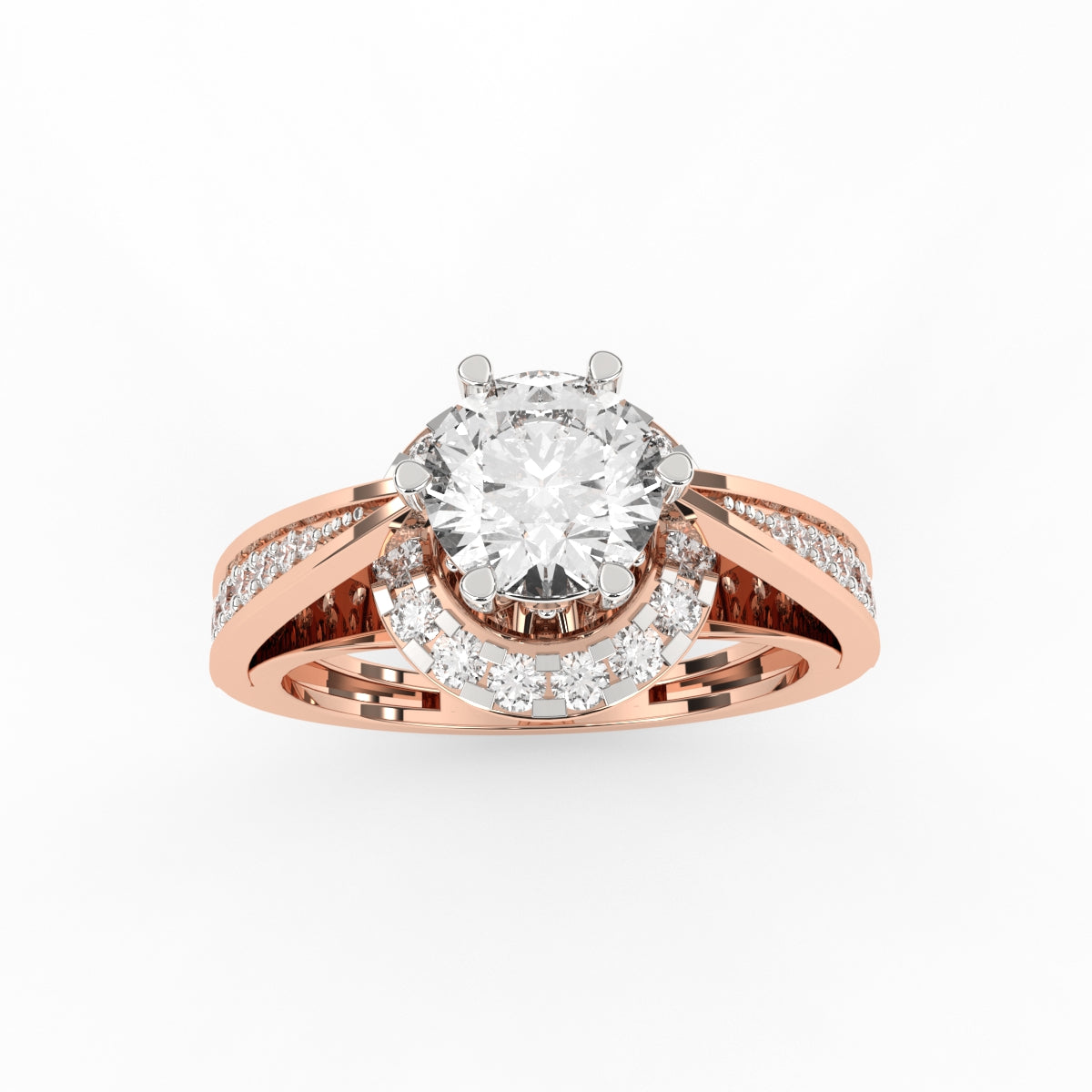 Accent Pave Diamond Ring