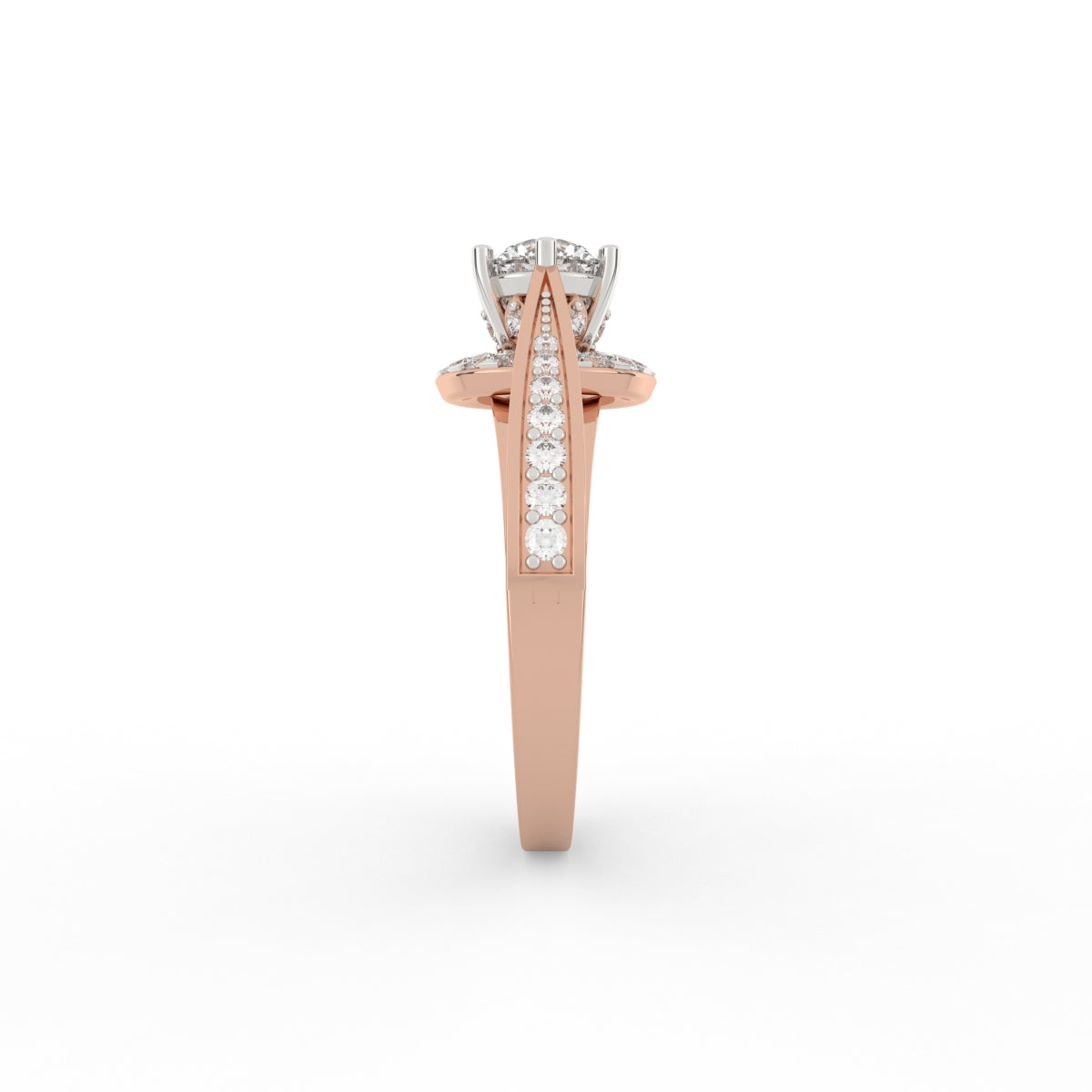 Accent Pave Diamond Ring