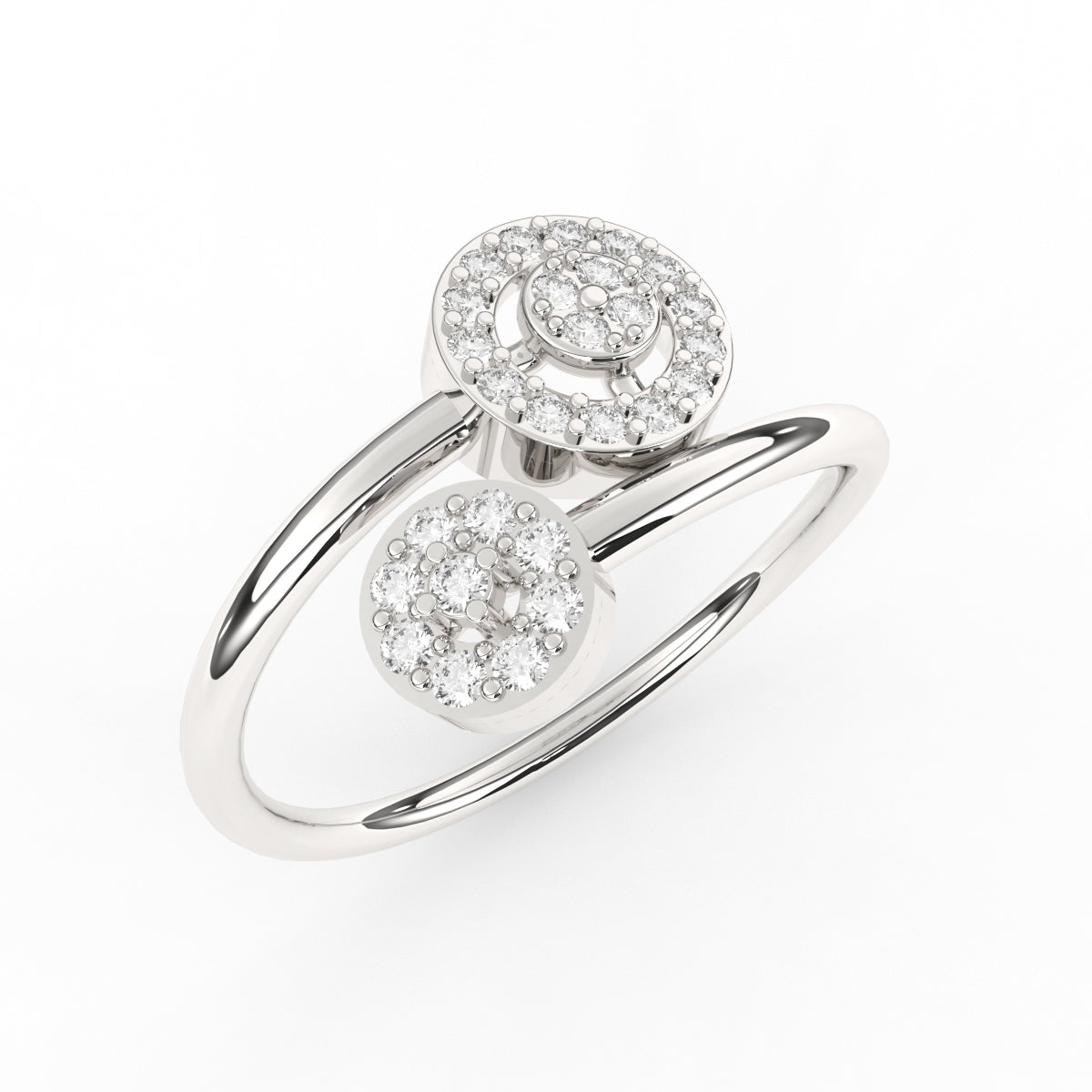 Twisted Pipe Diamond Ring