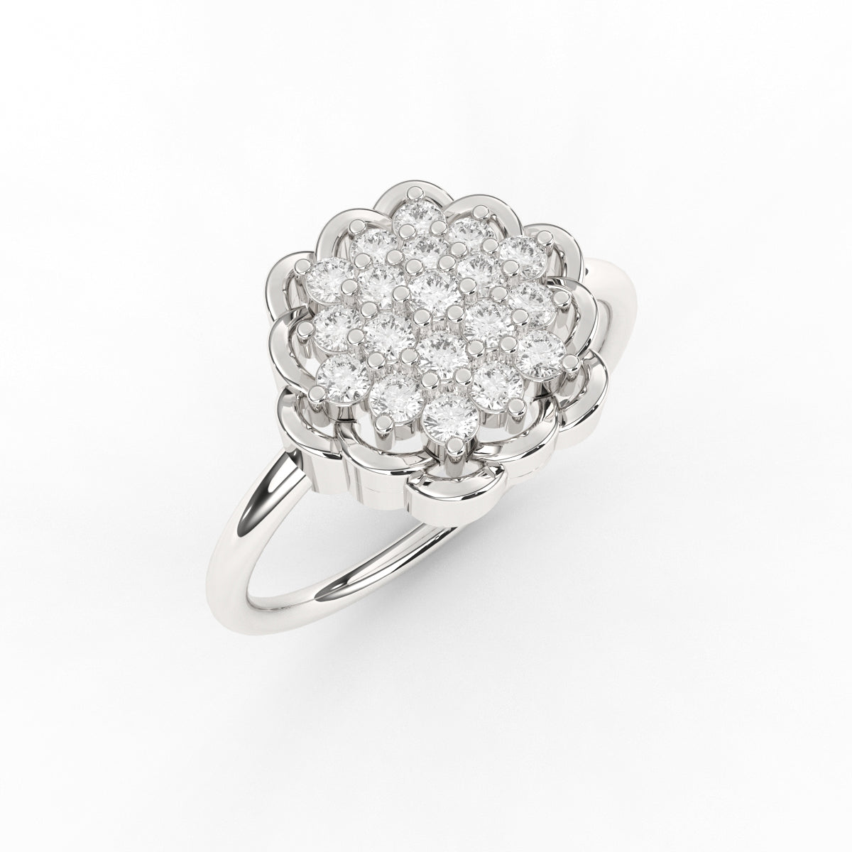 Austere diamond ring