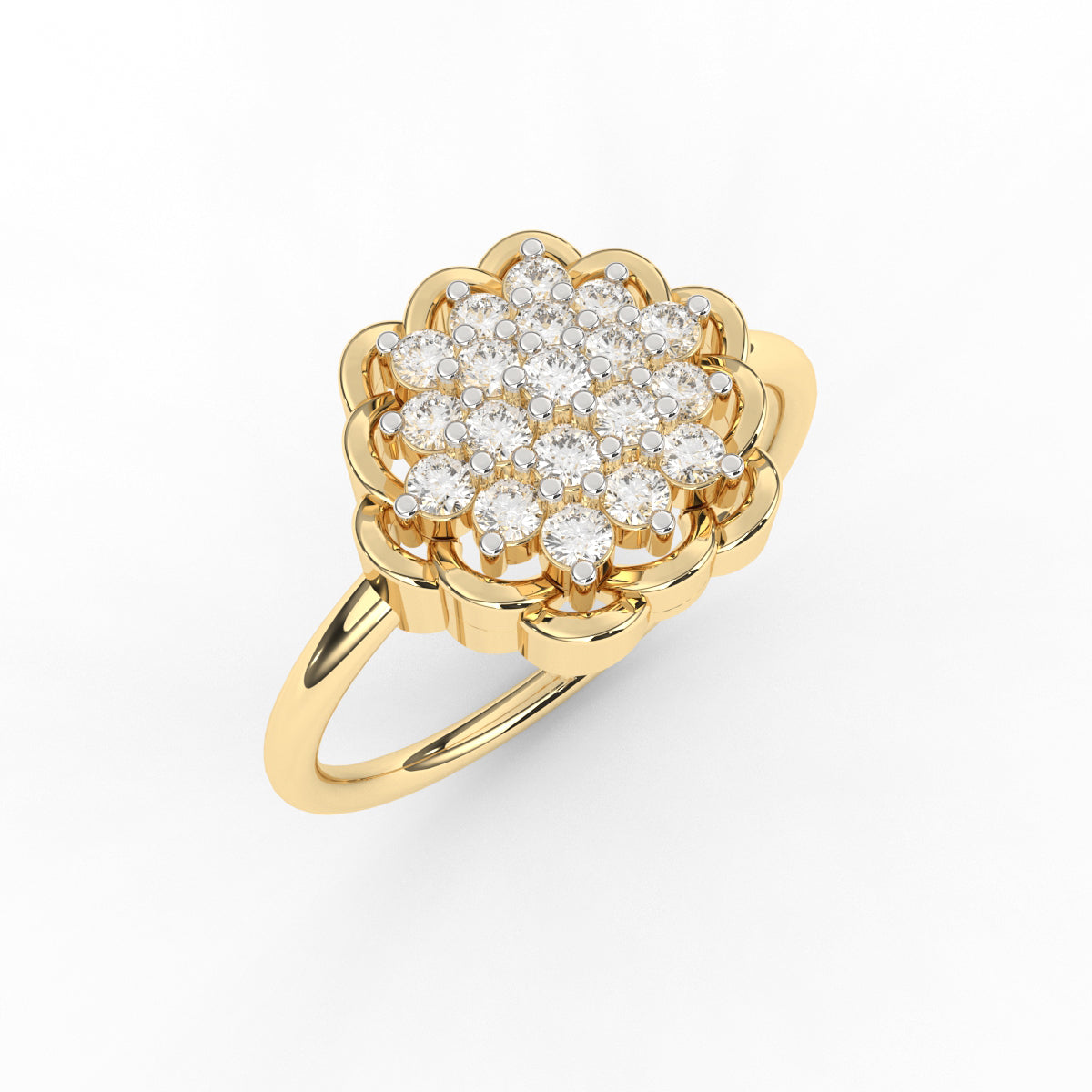 Austere diamond ring