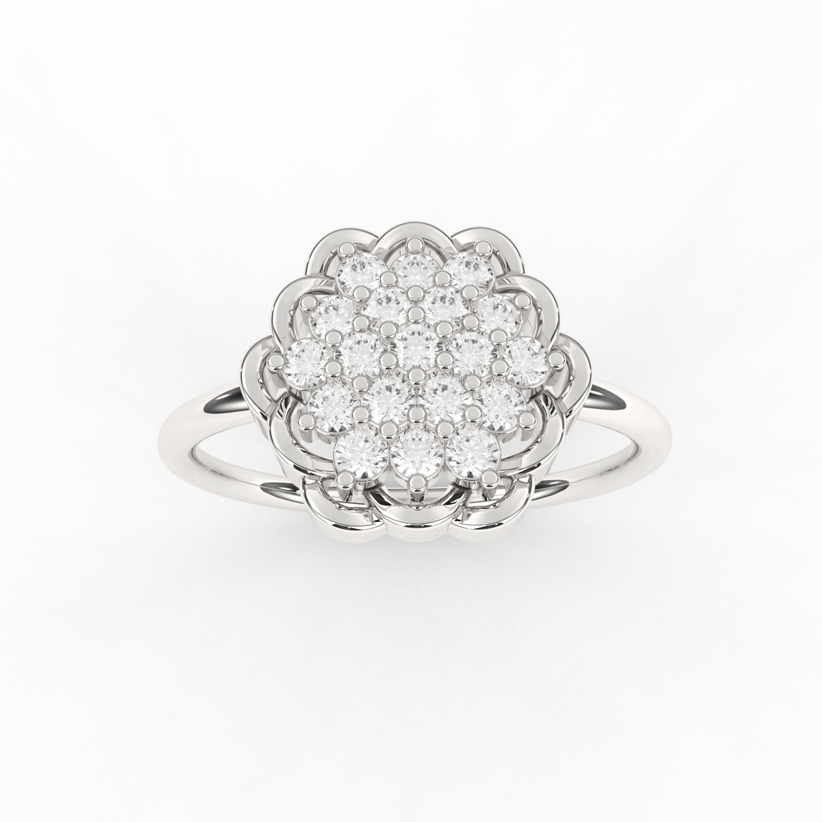 Austere diamond ring