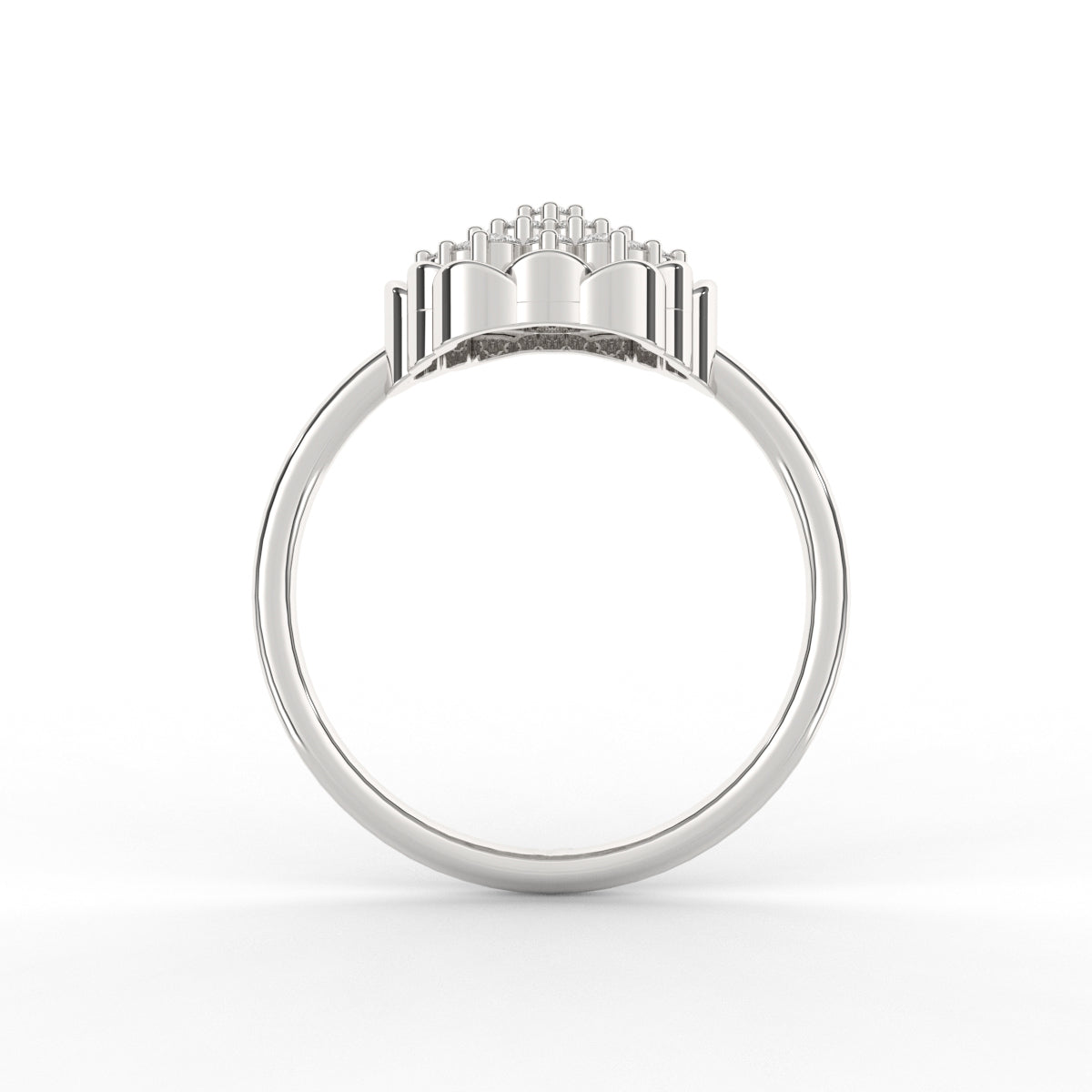 Austere diamond ring