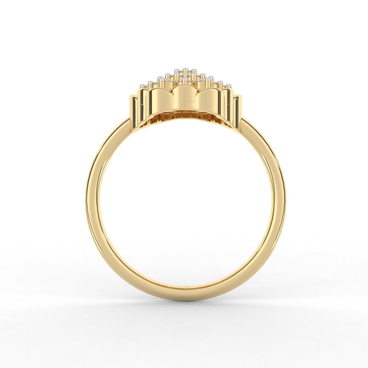 Austere diamond ring