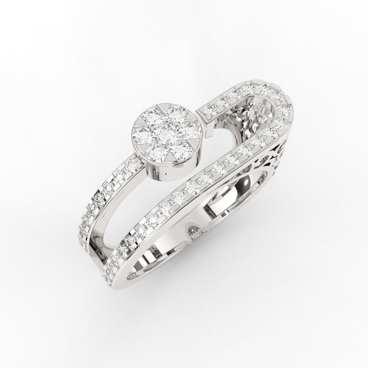 Veer Pave Diamond Ring