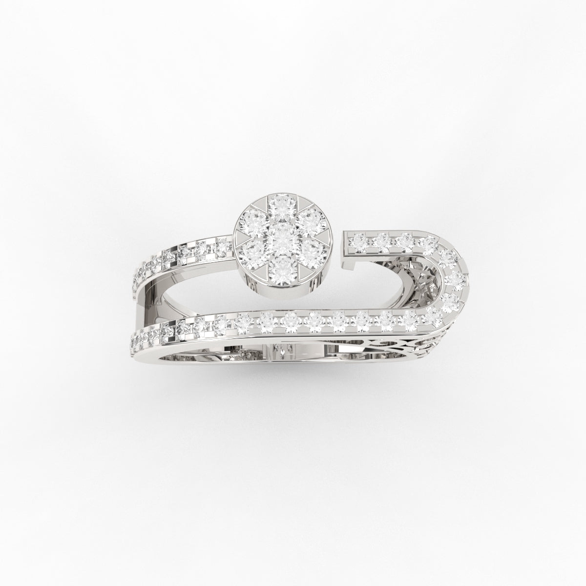 Veer Pave Diamond Ring