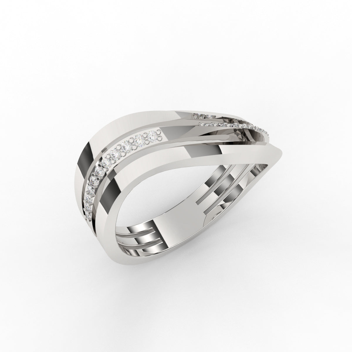 Three Line Diamond Band ing