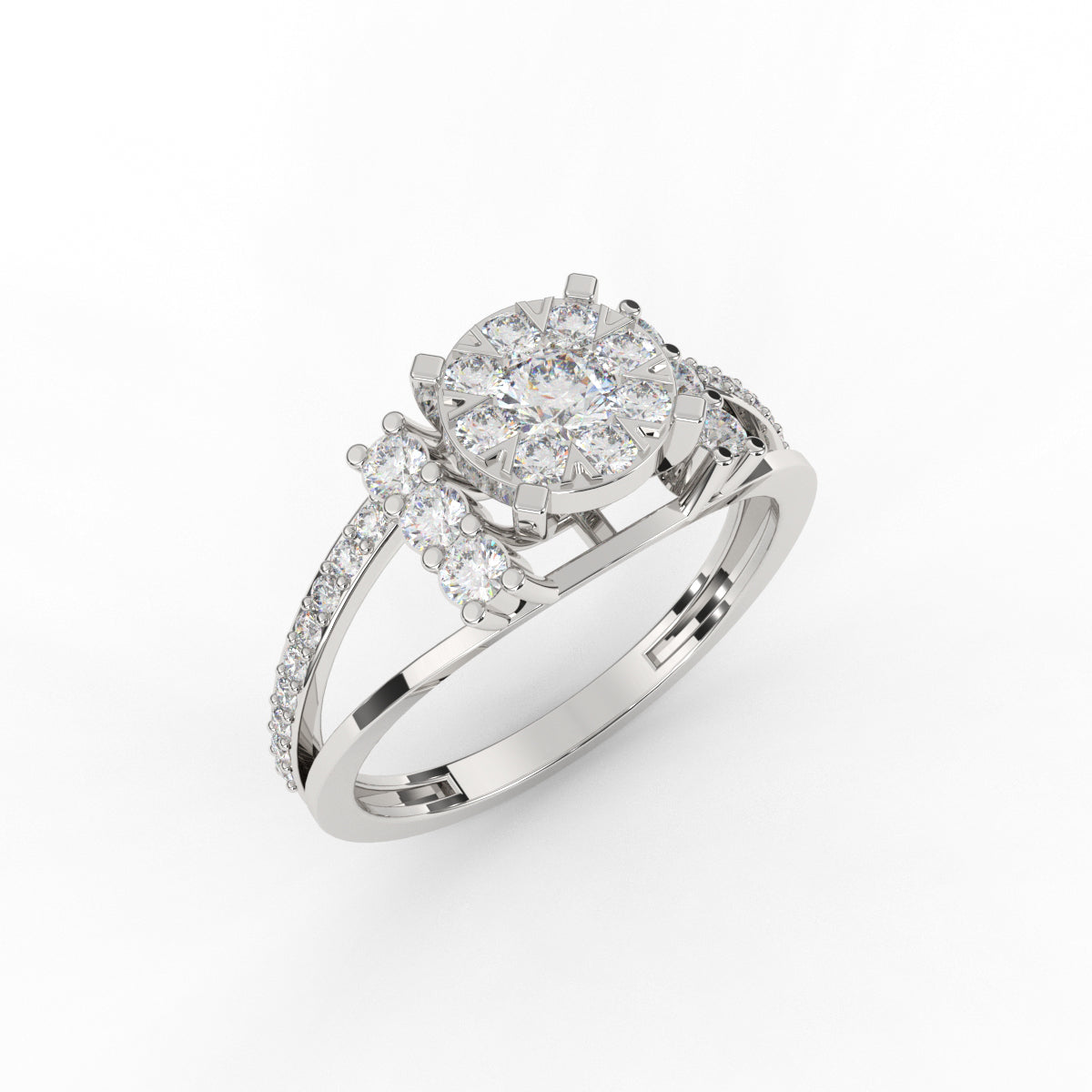 Attractive Two Row Ring