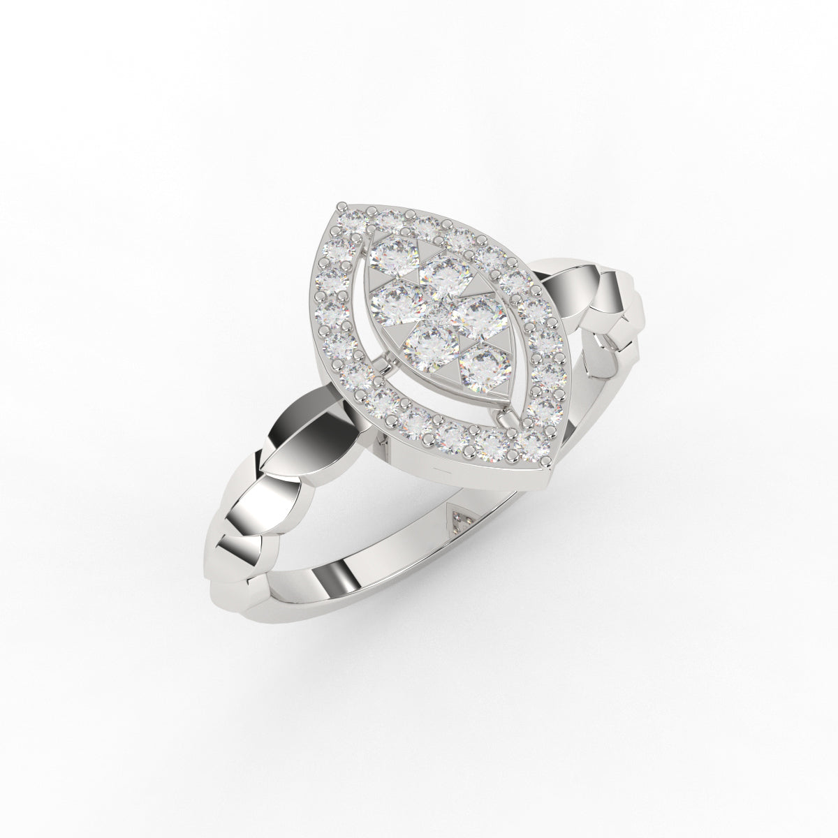 Eyes sparkle diamond ring