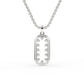 Antique Open Round Diamond Dog Tag Pendant