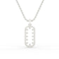 Antique Open Round Diamond Dog Tag Pendant