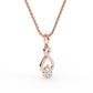 Classic Drop Diamond Twisted Pendant For Girl