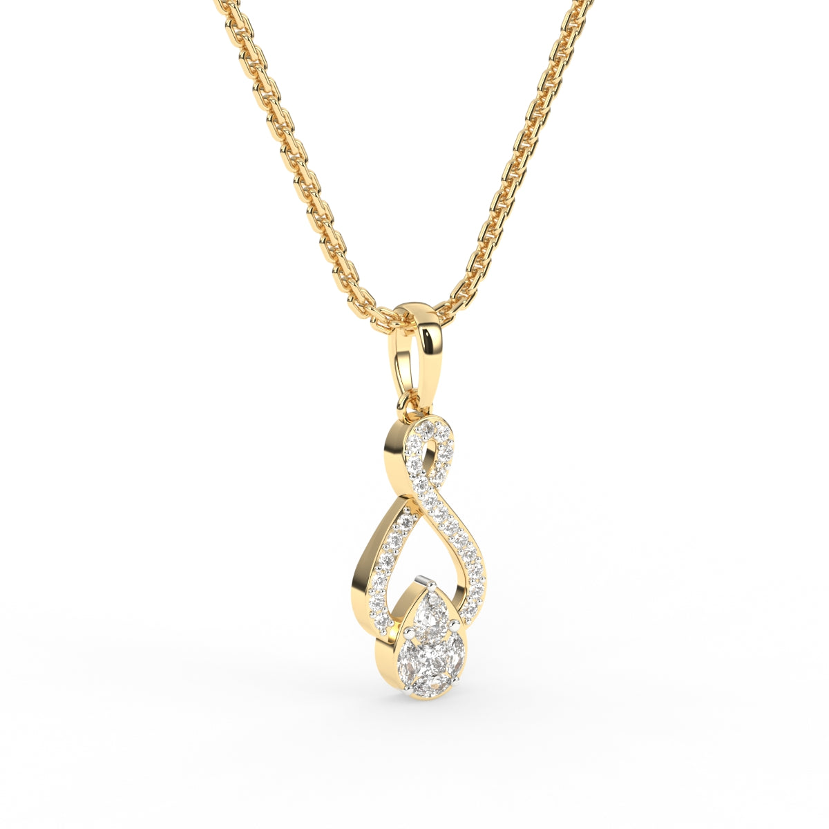 Open-Infinity Diamond Enhancer Necklace | PDD3089-Y | Valina Fine Jewelry
