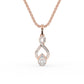 Classic Drop Diamond Twisted Pendant For Girl