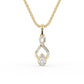 Classic Drop Diamond Twisted Pendant For Girl