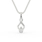 Classic Drop Diamond Twisted Pendant For Girl