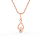 Classic Drop Diamond Twisted Pendant For Girl