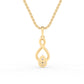 Classic Drop Diamond Twisted Pendant For Girl