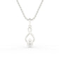 Classic Drop Diamond Twisted Pendant For Girl