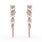 Solitaire long linear earrings