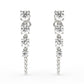 Solitaire long linear earrings