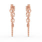 Solitaire long linear earrings