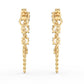 Solitaire long linear earrings